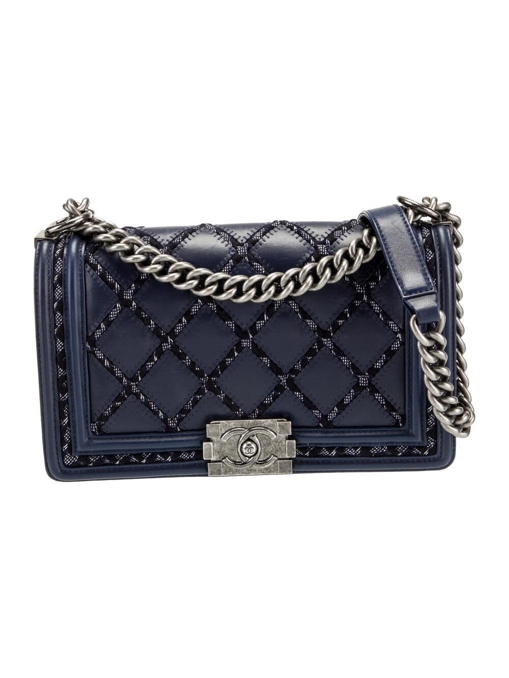 Chanel Medium Tweed Double Boy Bag #341214C45B